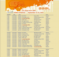 Расписание 1-го тура БББЛ 21-23.09.18